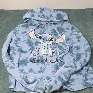Disney Stitch Light Blue Tie-Dye Hoodie